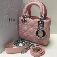 Сумка Lady Dior (Диор) ABCDior розовая с буквами
