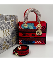 Сумка Christian Dior Lady Red Flower