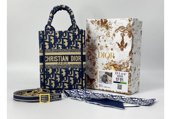 Сумка Christian Dior Lady Toile de Jouy Blue
