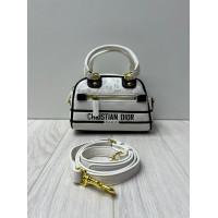 Christian Dior сумка женская Oblique белая маленькая 