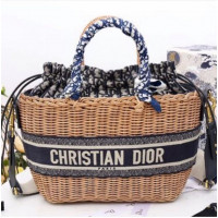 Сумка Christian Dior соломенная квадрат