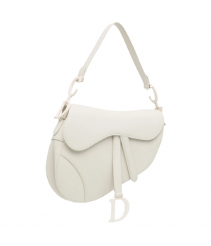 Сумка Christian Dior Saddle Mono White с ремнем