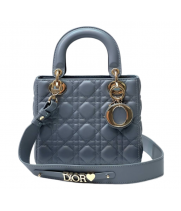 Сумка Christian Dior Lady Patent Grey Blue