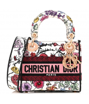 Сумка Christian Dior Lady красно-черная 