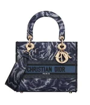 СУМКА DIOR LADY D-LITE черно-синяя