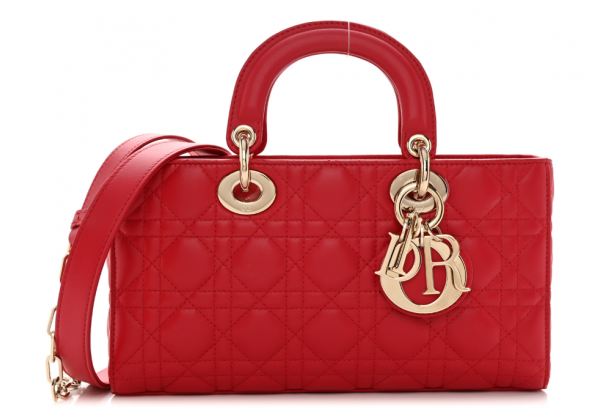 Сумка Christian Dior Lady Mini Cannage красная