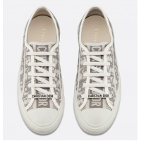 Кеды Walk N Dior Gray Oblique Embroidered Cotton