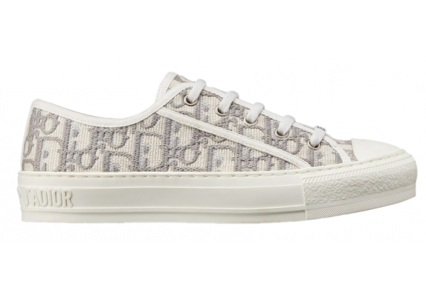 Кеды Walk N Dior Gray Oblique Embroidered Cotton