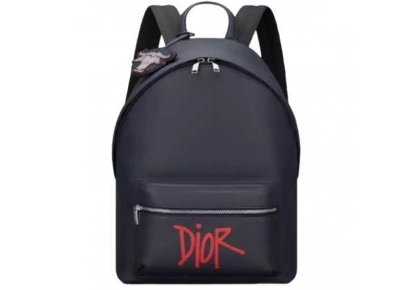 Рюкзак Christian Dior Rider с красной надписью черный