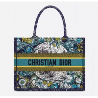 Сумка Dior Book tote синяя с фиолетовым