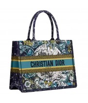 Сумка Dior Book tote синяя с фиолетовым