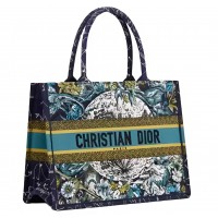 Сумка Dior Book tote синяя с фиолетовым