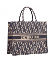 Сумка Christian Dior Book Tote Blue Oblique Embroidery