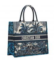 Сумка Christian Dior Book Tote Blue Palms Embroidery