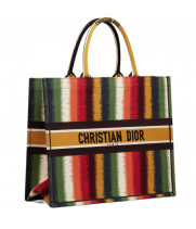 Сумка Christian Dior Book Tote Multicolor D-Stripes Embroidery