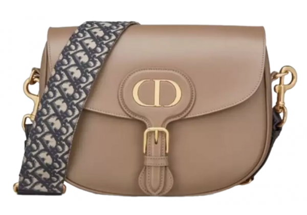 Сумка Dior Bobby коричневая с ремнем через плечо