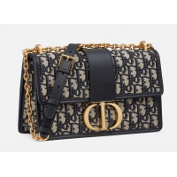 Сумка Christian Dior 30 Montaigne Chain Blue Oblique Jacquard