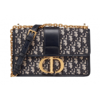 Сумка Christian Dior 30 Montaigne Chain Blue Oblique Jacquard