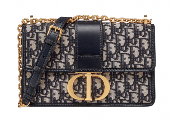 Сумка Christian Dior 30 Montaigne Chain Blue Oblique Jacquard