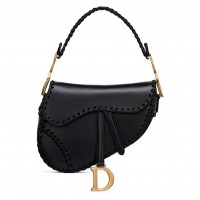 Сумка Christian Dior Saddle Braided Black с ремнем