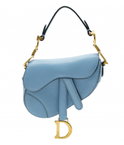 Сумка Christian Dior Saddle Blue с ремнем