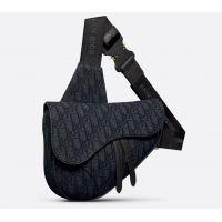 Сумка Christian Dior Saddle Oblique Jacquard Black