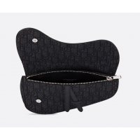 Сумка Christian Dior Saddle Oblique Jacquard Black