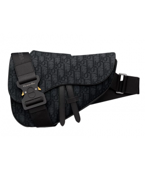 Сумка Christian Dior Saddle Oblique Jacquard Black