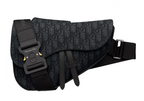 Сумка Christian Dior Saddle Oblique Jacquard Black