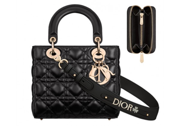 Набор сумка и кошелек Christian Dior Lady Black