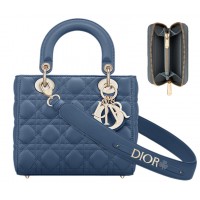 Набор сумка и кошелек Christian Dior Lady Blue