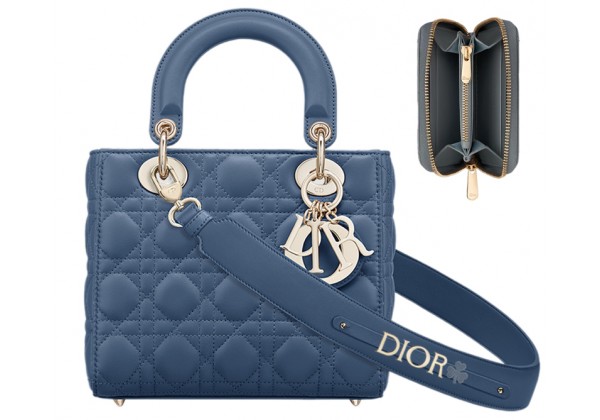 Набор сумка и кошелек Christian Dior Lady Blue