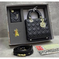 Набор сумка и кошелек Christian Dior Lady Black