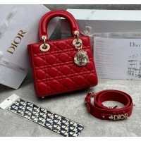 Сумка Christian Dior Lady ABCDior Cannage Bright Red