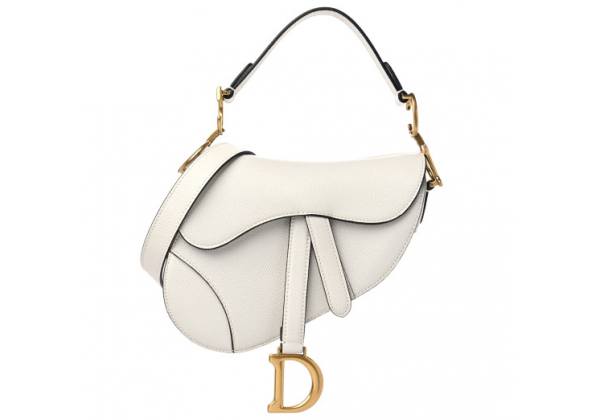 Сумка Christian Dior Saddle White с ремнем