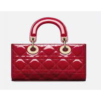 Сумка Christian Dior Lady D-Joy Patent Cannage Cherry Red