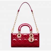 Сумка Christian Dior Lady D-Joy Patent Cannage Cherry Red