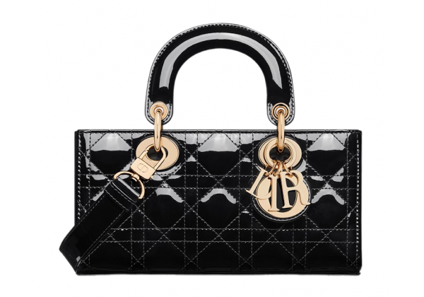 Сумка Christian Dior Lady D-Joy Patent Cannage Black