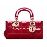 Сумка Christian Dior Lady D-Joy Patent Cannage Cherry Red