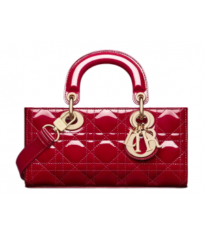 Сумка Christian Dior Lady D-Joy Patent Cannage Cherry Red