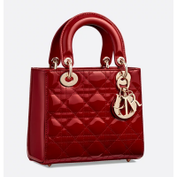 Сумка Christian Dior Lady Patent Cannage Red