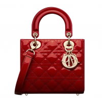 Сумка Christian Dior Lady Patent Cannage Red