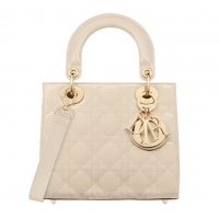 Сумка Christian Dior Lady Patent Cannage Dusty Ivory