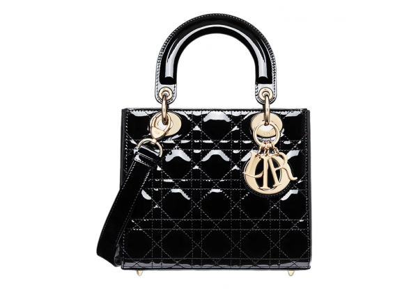 Сумка Christian Dior Lady Patent Cannage Black