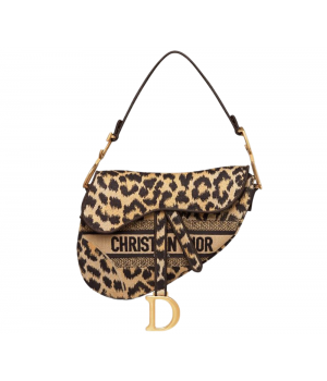 Сумка Christian Dior Saddle леопардовая