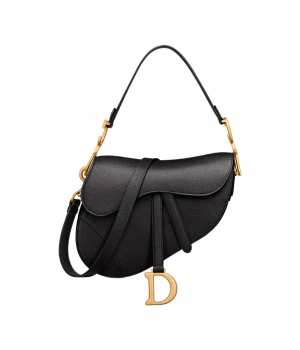 Сумка Christian Dior Saddle Black Grain с ремнем
