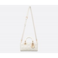 Сумка Christian Dior Lady D-Joy Patent Cannage White