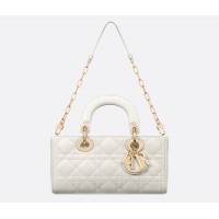 Сумка Christian Dior Lady D-Joy Patent Cannage White