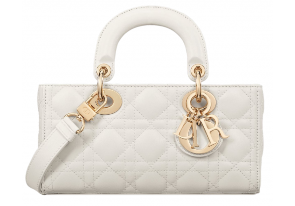 Сумка Christian Dior Lady D-Joy Patent Cannage White