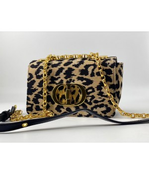 Christian Dior сумка женская Bobby  леопардовая с золотым